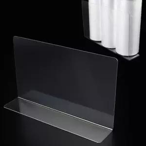 L형 투명 제품 분리 칸막이 3P 20x12cm 진열대 선반