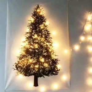 크리스마스 트리 포스터 터 꾸미기 벽장식 월데코 크리스마스 트리 패브릭포스