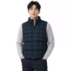 [리미드] 남성 한겨울 체크 웜업 패딩 조끼 2A-VEP-CHECK