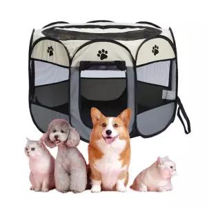 팔각 애완동물 접이식 텐트 114cmX58cm 고양이 반려동물 애견 캠핑 이동장 휴대용