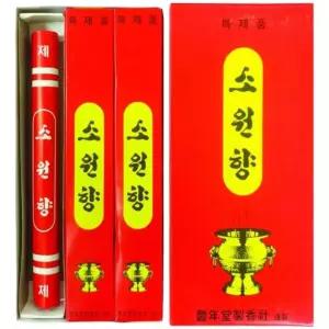 소원향 3입 x 100개 1박스 제사향 절향 불교 사찰 제수 선향양초 기도 성취 제사