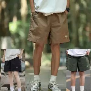 와이드반바지 힙합반바지 마운틴 와이드 숏팬츠 밴딩반바지 5부반바지