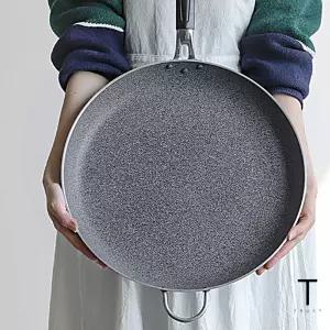 코팅 프라이팬 대형 후라이팬 4중 코팅팬 업소용 보조 손잡이 38cm