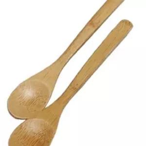 마리빙 롱티 2개 간식 스픈 수저 식기 디저트스푼 조리 커피숟가락 고급 대나무