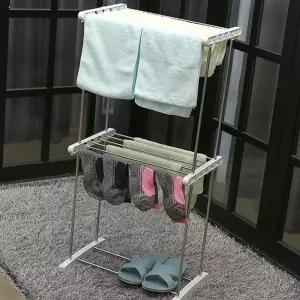 (다올)미니 빨래 건조대 2단 이동식 양말 수건 걸이