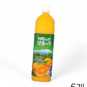 (다올)제주사랑 감귤사랑 1.5L X 6개 롯데 과즙음료