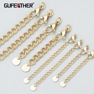 목걸이 체인 GUFEATHER MC37 보석 액세서리 316L 스테인레스 스틸 니켈 프리 손으로 만든 만들기 확장