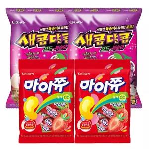 수앤서51 새콤달콤 포도복숭아200g 크라운 2개+마이쮸 딸기92g 2개 생활