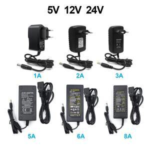 5V 12V 24V LED 전원 공급 장치 어댑터 2A 3A 5A 8A 10A EU 미국 AU 영국 플러그 변압기 110V 220V AC DC