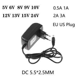AC DC 5V 9V 12V 전원 공급 장치 110V 220V에서 6V 8V 13V 24V 1A 2A 3A 범용 어댑터 EU형 LED 스트립용