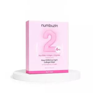 넘버즈인 2번 로즈 PDRN 콜라겐 랩핑 오버나잇 필름팩 4매