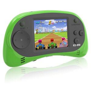 E-MODS GAMING 용 휴대용 게임기 16비트 레트로 비디오 게임 콘솔 220개의 HD 전자 포함 - 2.5인치 LCD 여행용 게임 4~12세 남녀 를 위한 엔터테인먼트 선물 (라임 그린)