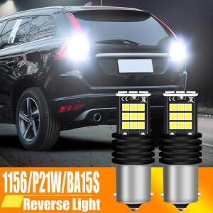 2pcs LED 백업 라이트 Blub 역방향 램프 P21W 7506 BA15S Canbus For Volvo C30 C70 S40 S60 S70 S80 V40 V