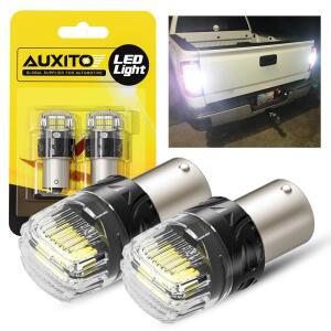 AUXITO 2X P21W BA15S 1156 LED 조명 7506 BAY15D 전구 슈퍼 밝은 흰색 자동차 주차 위치 역방향 DRL