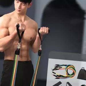 (올핀)멀티 튜빙밴드 11단계 풀 세트 홈트 근력 운동 밴드