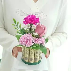 (올핀)핑크 미니케익용돈박스(10) 어버이날 선물용