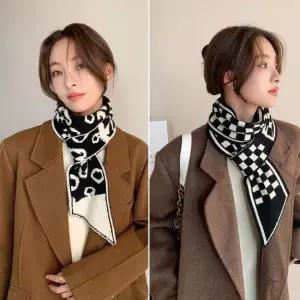 오너클랜 여성 체크패턴 쁘띠 넥워머 겨울 목도리 머플러 스카프 스카프 체크목도리 남녀목도리