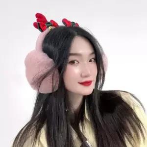 오너클랜 겨울 귀마개 방한 덮개 루돌프 귀덮개 이어머프 방한털귀도리 방한이어머프 뿔귀마개