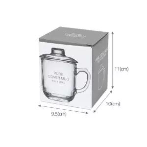 유리컵 커피잔 찻잔 뚜껑머그 물잔 물컵 퓨어 머그잔 커피컵 티컵 300ml