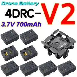 원래 4D-V2 RC 드론 배터리 3.7V 700mAh Lipo 4DRC V2 미니 4 헬리콥터 액세서리 접이식