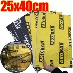 자가 접착식 자동차 방음재 40x25cm 부틸 고무 열 차단 매트 쉬운 설치 소음 감쇠 시트 오디오 프로젝트용