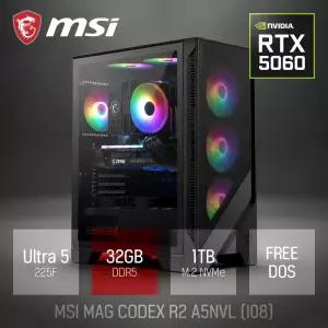 ⓒ MSI MAG CODEX R2 A5NVL I08 울트라5 225F 32GB 1TB / 고성능 영상편집 그래픽작업 캐드 게임 브랜드PC