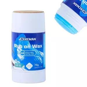 XCMAN Rub on Quick Wax for 스키/스노보드/노르딕/크로스컨트리(이지 코르크 어플리케이터 70g 포함)
