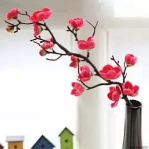 매화 벚꽃 인공 실크 꽃 사쿠라 나뭇 가지 홈 테이블 거실 장식 DIY 웨딩