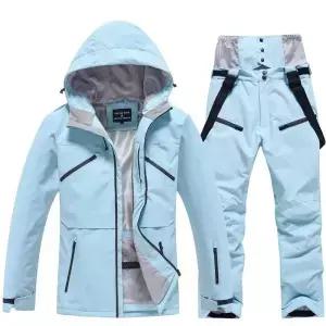 새로운 패션 남성 여성 겨울 스키 복 방풍 방수 스노우 보드 자켓과 바지 의류 Skiwear 순수한 흰색