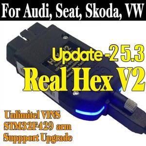 2026 인기 업그레이드 최신 출시 VAGCOM 25.3 리얼 HEX V2 STM32F429 ARM 무제한 VIN 다국어 공식 소프트웨어 VCDS