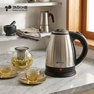 [키친아트] 1.5L 초고속가열 스테인레스 무선포트 주전자 KEHT-150S