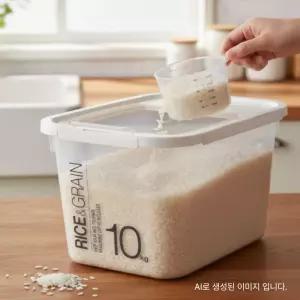 락앤락 쌀통 쌀보관통 국산 10kg, 밀키화이트