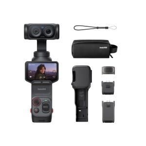 Insta360 Luna Ultra Endurance 번들 - 듀얼 라이카 렌즈, 12배 줌, 1인치 센서, 분리형 2인치 터치스크린, 트리플 AI 칩, Vlog 촬영용 포켓 짐벌 카메라가 탑재된 8K Vlogging 카메라
