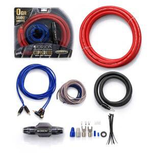 오리온 COPPERKIT0 0 AWG 진정한 OFC 완전 앰프 배선 키트, 100% 미국 와이어 게이지, 고전류 자동차 오디오 앰프 서브우퍼 설치 키트, 0 게이지 전원 케이블 및 ANL 퓨즈 홀더, RCA 및 스피커 선 포함