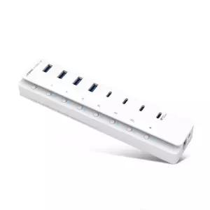 IPTIME 8포트 초고속 USB 유무전원 허브 UH1008C-QC스위칭 스위치 인터넷 기가 가포트 가정용 사무실