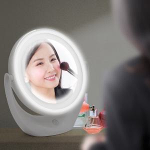 조명 led 무드등 책상 테이블 탁상용 메이크업 원형 화장 거울 양면 확대경 독서등 충전식 가성비 추천
