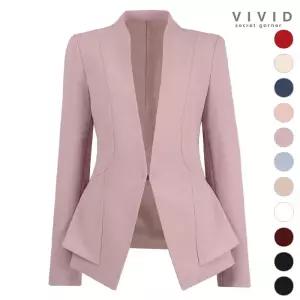 VIVID 11칼라 여성 데일리 노카라 정장자켓