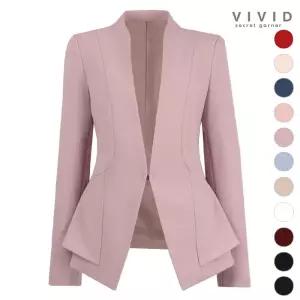 [비비드 시크릿가너]VIVID 11칼라 여성 데일리 노카라 정장자켓
