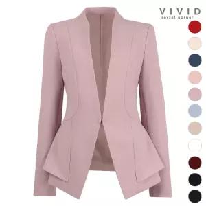 VIVID 여성 데일리 노카라 정장자켓