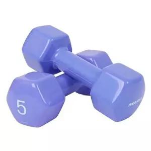 [셀러허브 1]아이워너 덤벨 PVC 뷰티 육각덤벨 5kg x 2개 세트 (블루베리) (32586661)