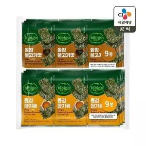[CJ제일제당]비비고 돌김 참기름 4g 9입 x1개+불고기맛 4g 9입 x1개 (총 18봉)
