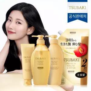 츠바키 프리미엄 볼륨 앤 리페어 3종 세트 +  샴푸 리필 600ml