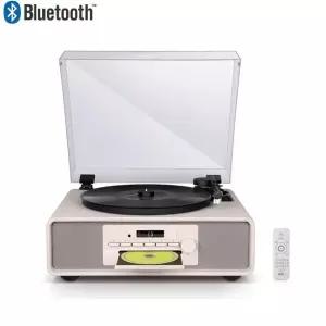 Britz 뉴프리미엄 올인원 LP턴테이블 미니오디오 블루투스 CD 라디오 USB 시계알람 리모컨-S6