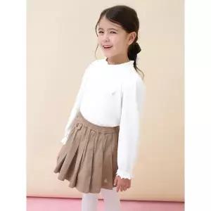 [BEANPOLE KIDS] [시즌오프 30%] 여아 클래식 포인텔 골지 티셔츠 - 아이보리 (BI6141G910) (BI6141G910)