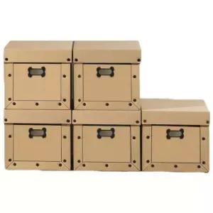5겹 특대형 종이수납함 리빙박스 476X371X315mm 5개