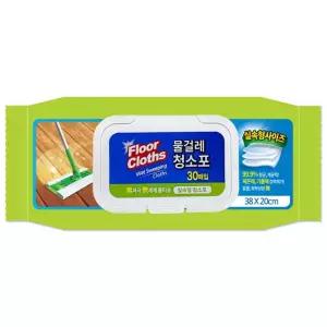 청소물티슈 리필형 1회용 부직포 30매 물걸레청소포 실속 청소포 대형