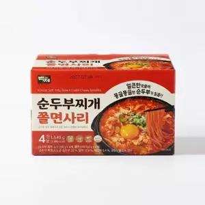 코스트코 백제 순두부 찌개 쫄면 410gx4