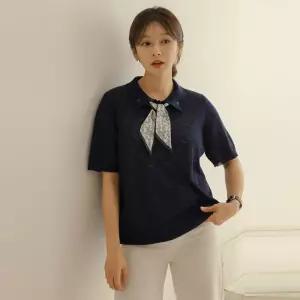 (SS 시즌오프) 자체제작 르아 스카프 카라 니트 T