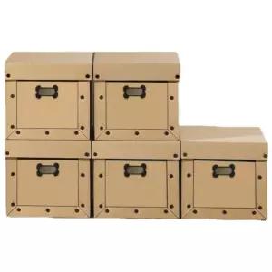고품질 5겹 특대형 종이수납함 리빙박스 476X371X315mm 5개 (W9AA38D)