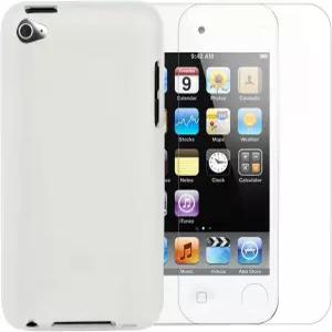 iPod Touch 4 케이스 화면 보호기와 호환되며 보호 슬림 플라스틱 충격 방지 커버 4세대 클리어 화이트